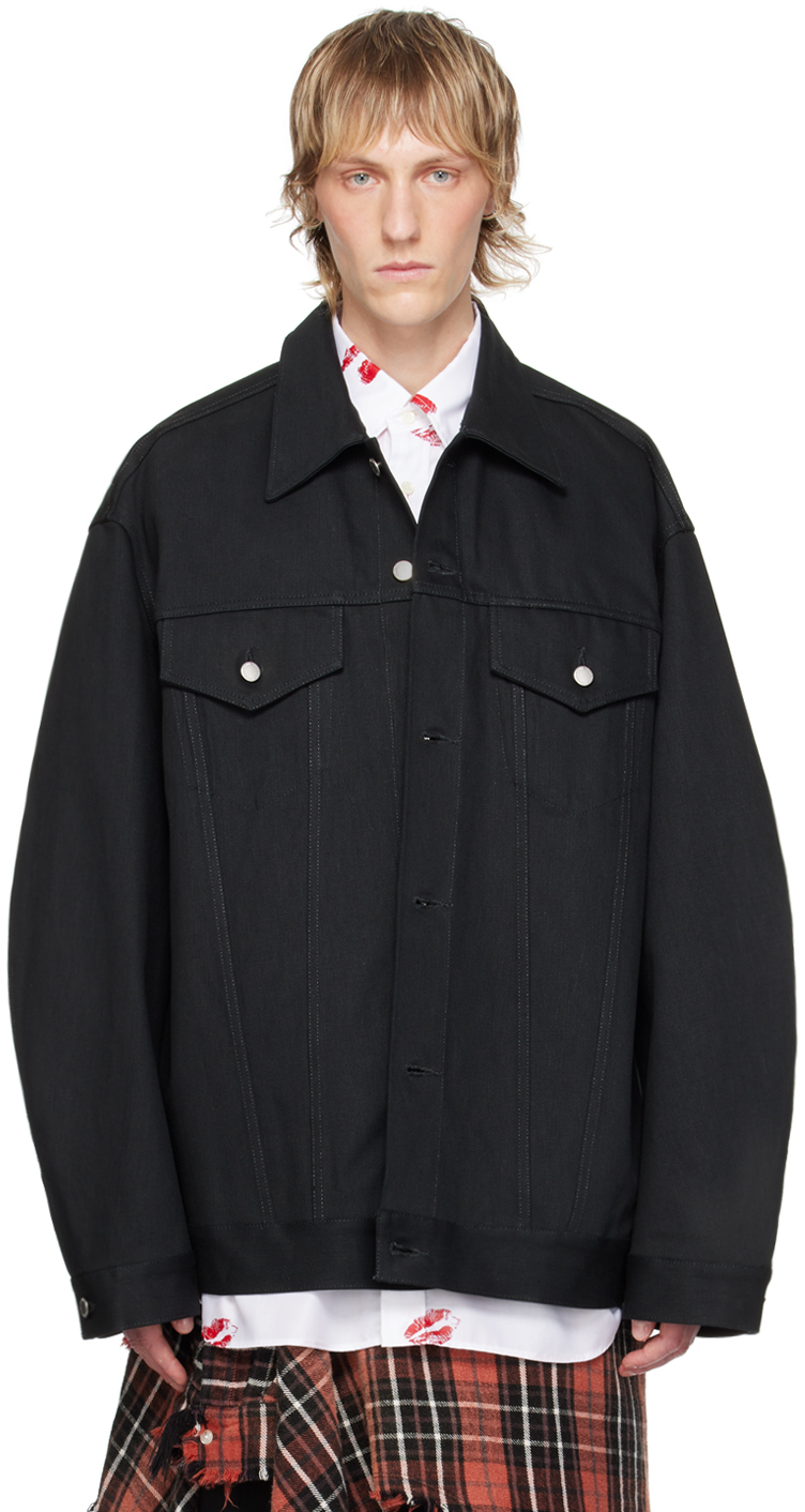 Black Back Gusset Denim Jacket