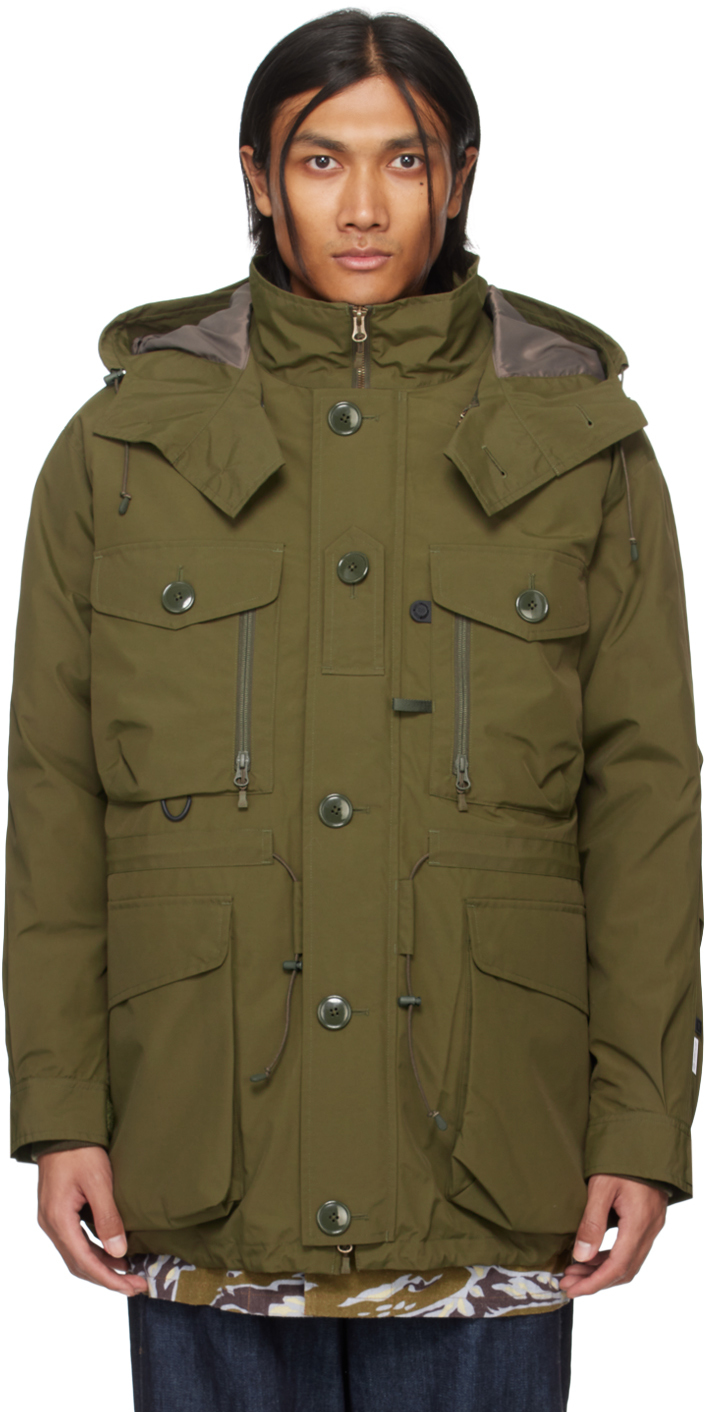 DAIWA PIER39: Khaki Tech Mil Canadian Down Jacket | SSENSE