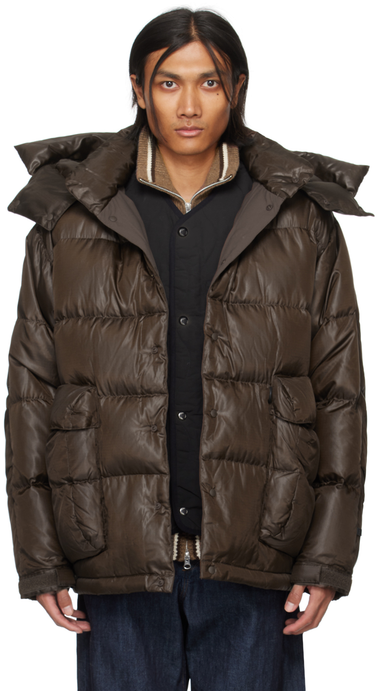 Brown Tech Backpacker Down Jacket