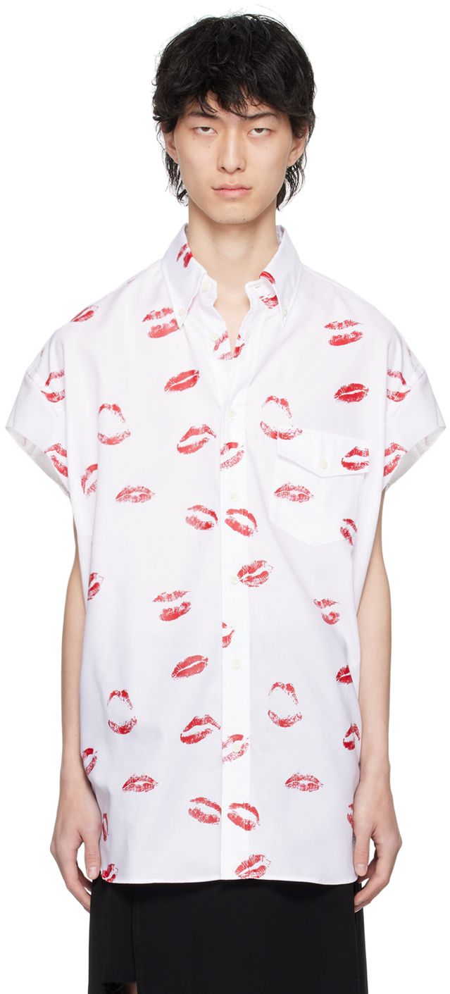 White Lip Shirt