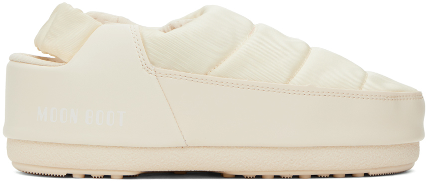 Moon Boot Off-white Evolution Slippers In 082 Cream