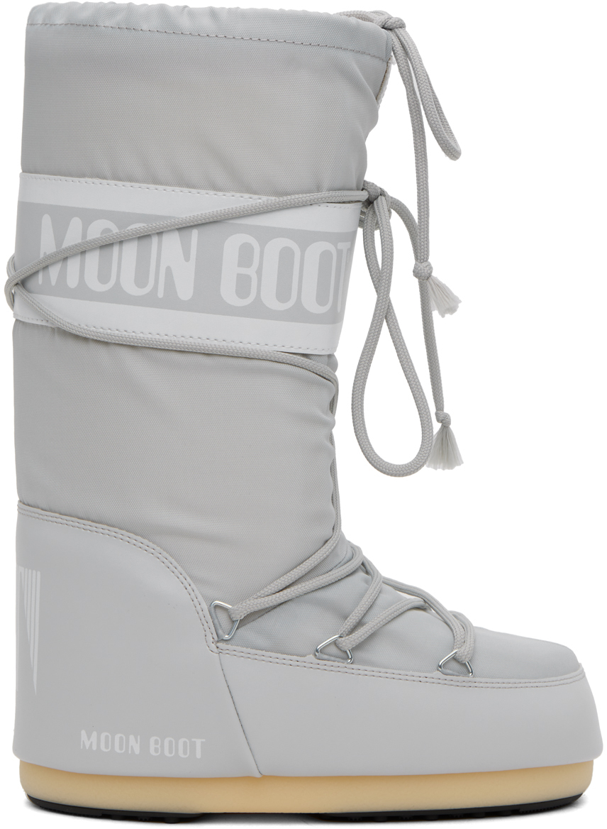 Moon Boot Gray Icon Boots In 086 Glacier Grey