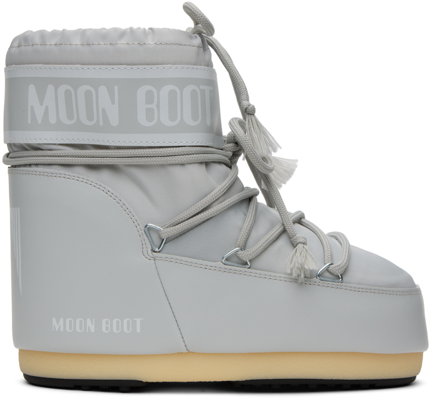 Moon Boot Gray Icon Low Boots In 086 Glacier Grey