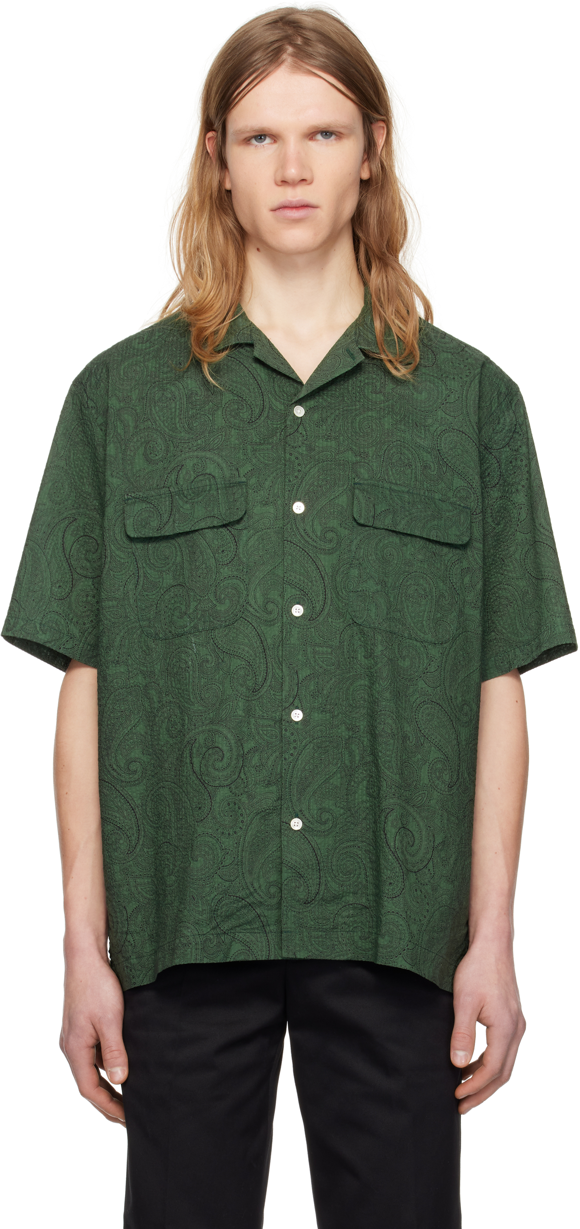 Green Sam Paisley Short Sleeve Shirt