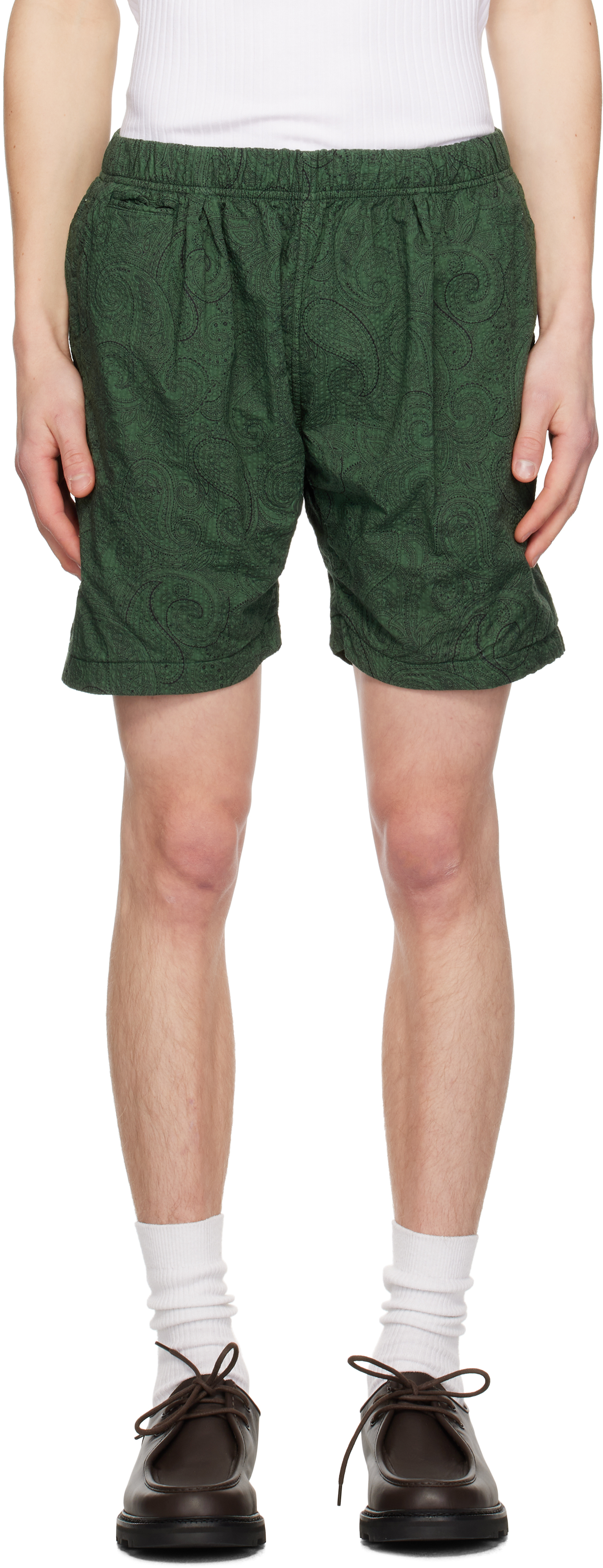 Green Morris Paisley Shorts