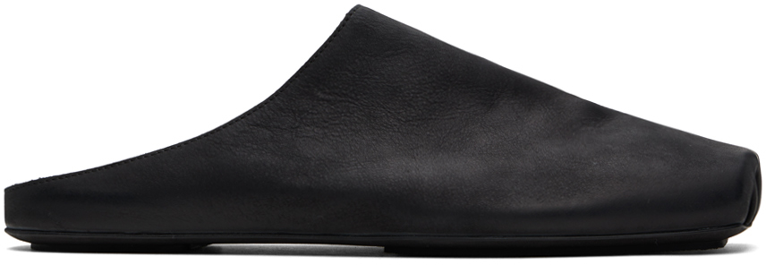Shop Uma Wang Black Ballet Slipper Loafers In Uw900 Black
