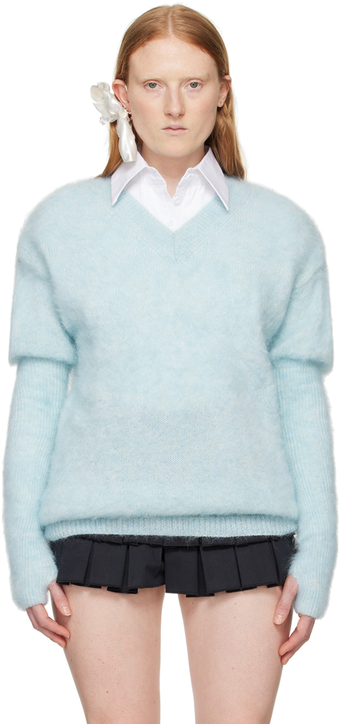 Shop Sinéad O’dwyer Blue School Sweater In Dove