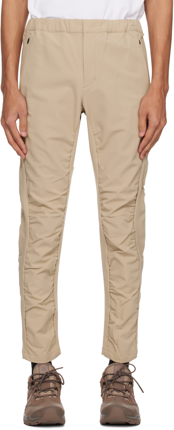 Goldwin 0 Beige Articulated Trousers In Dune