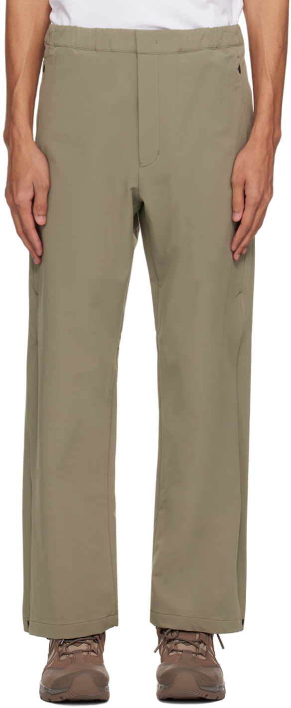Goldwin 0 Khaki Side Zip Trousers In Leaf