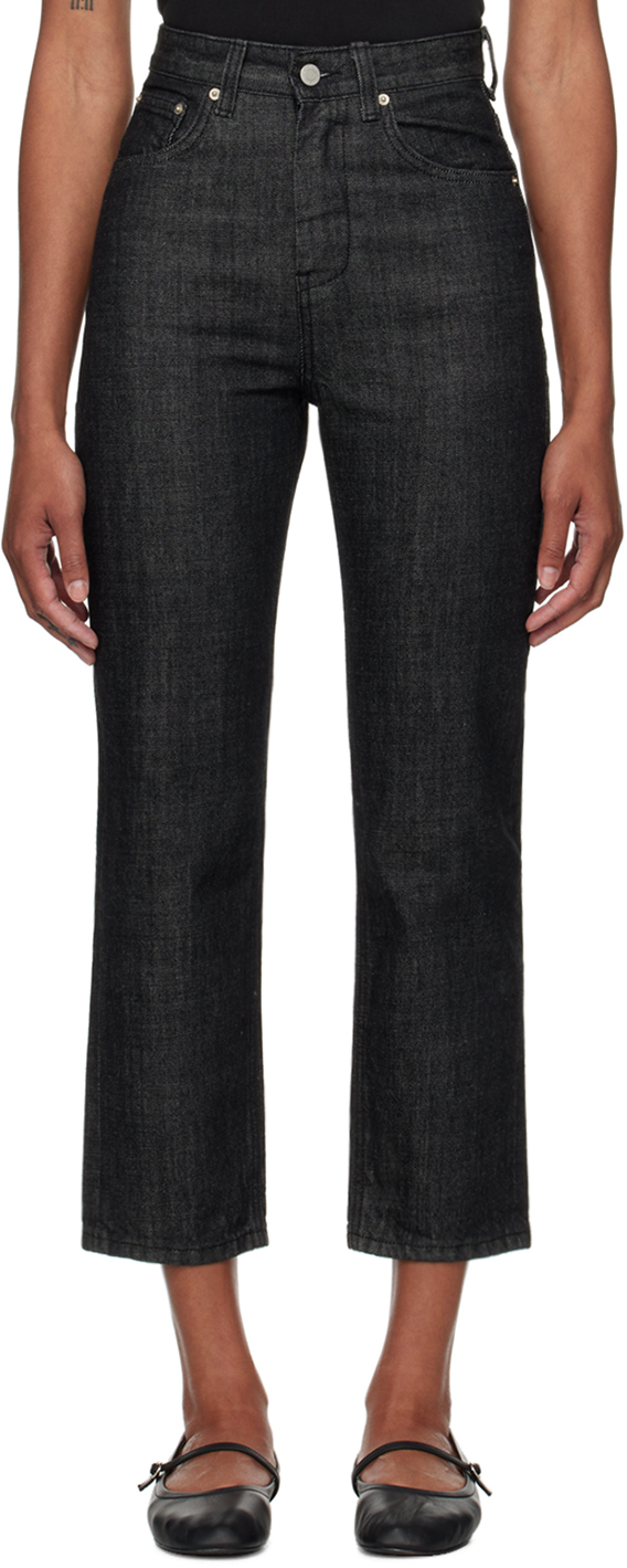 Shop Youth Black Straight-leg Jeans In Washed Black