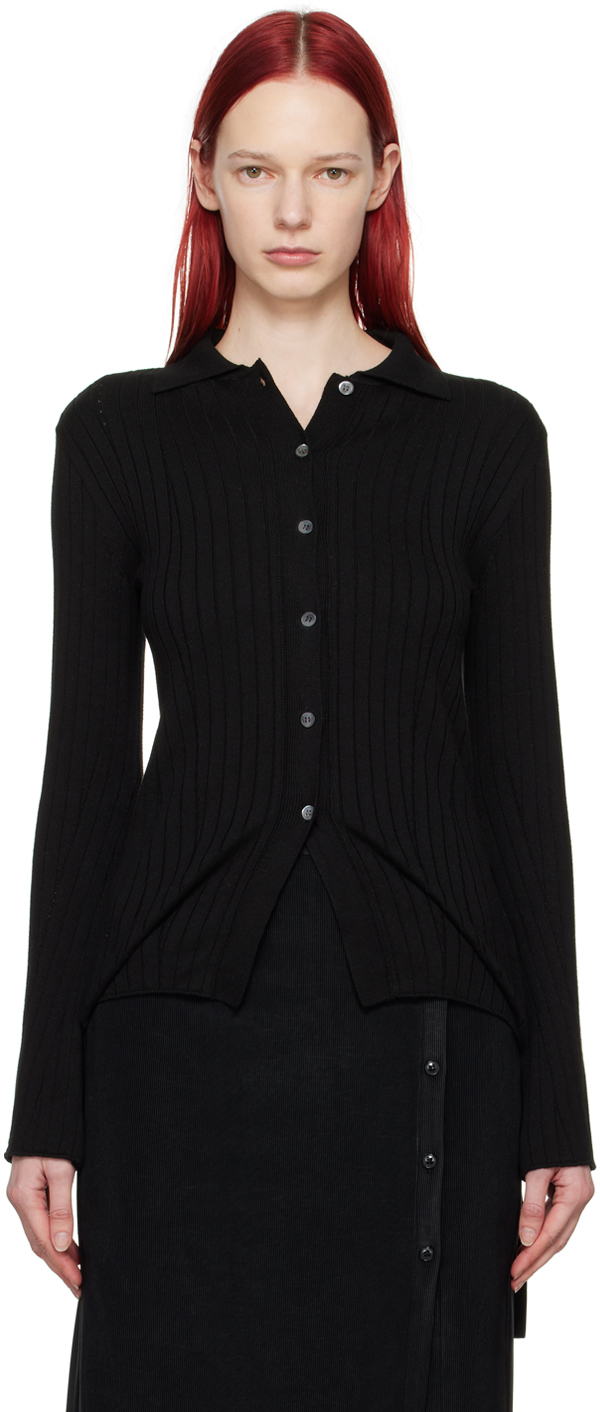 Black Long-Line Cardigan