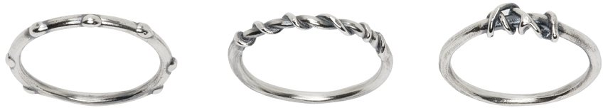 Silver Layered Ring Set