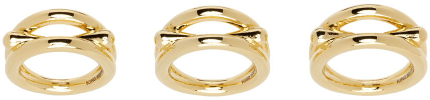 Kiko Kostadinov Gold Thorn Ring Set
