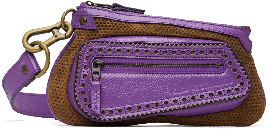 Shop Kiko Kostadinov Purple & Brown Amlen Bag In Umber/ultra Violet