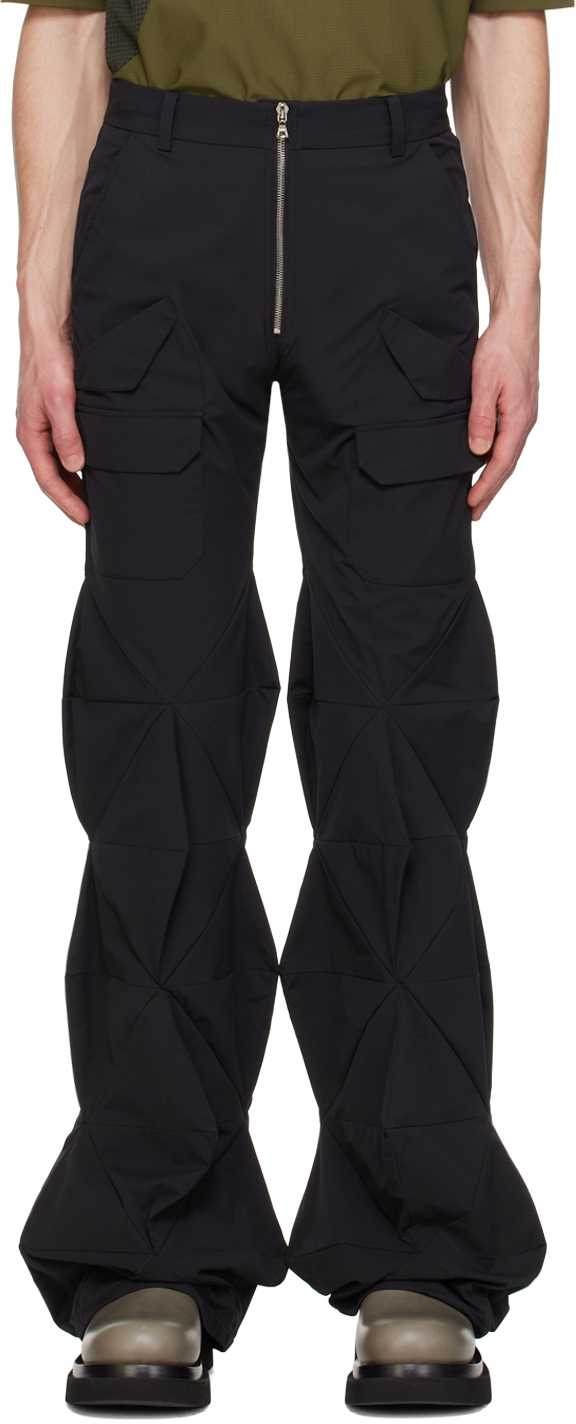 Black 3D Cargo Pants