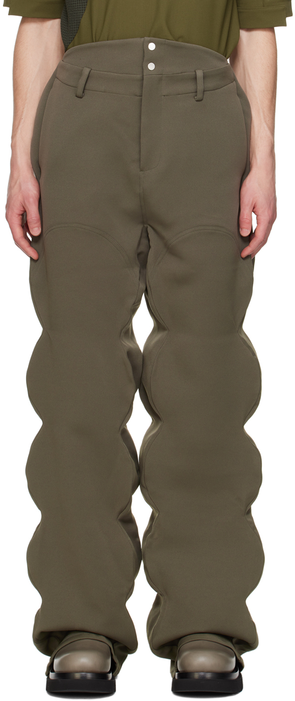 Uncertain Factor Khaki Atomic Domination Trousers In Olive Night