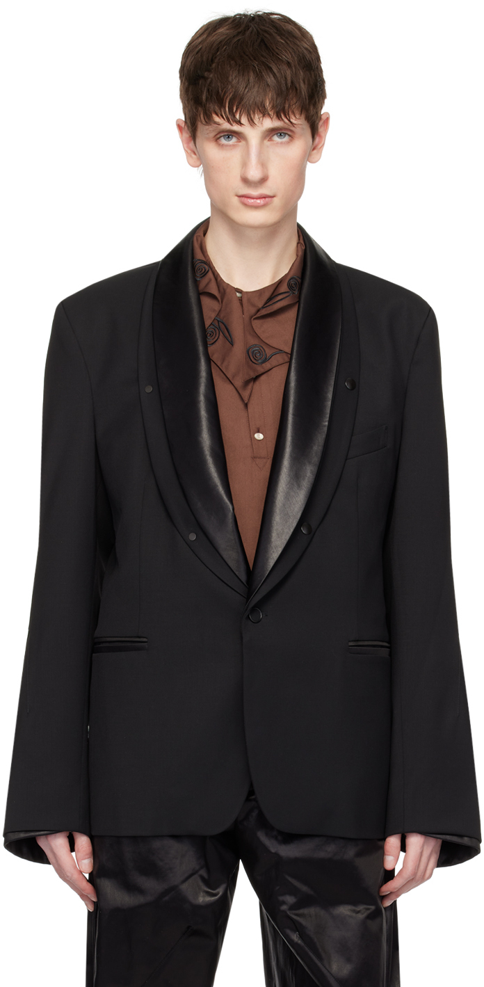 kiko kostadinov KREUK BLAZER CROW BLACK - テーラードジャケット