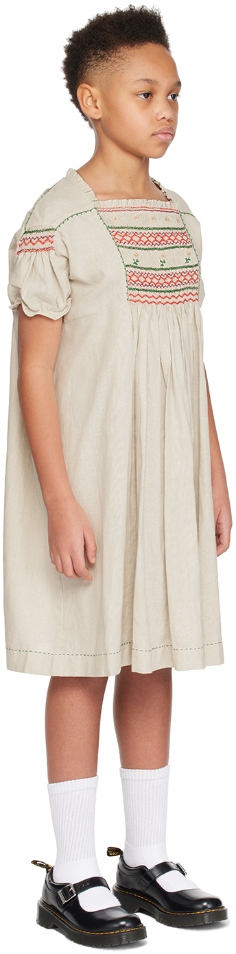 CARAMEL KIDS BEIGE MORINGA DRESS