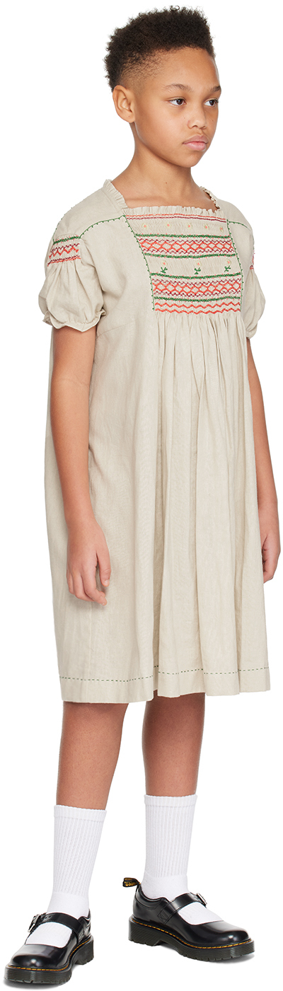 CARAMEL KIDS BEIGE MORINGA DRESS