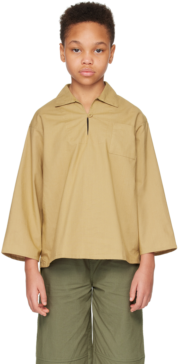 Caramel Kids Tan Bergamot Shirt In Light Camel