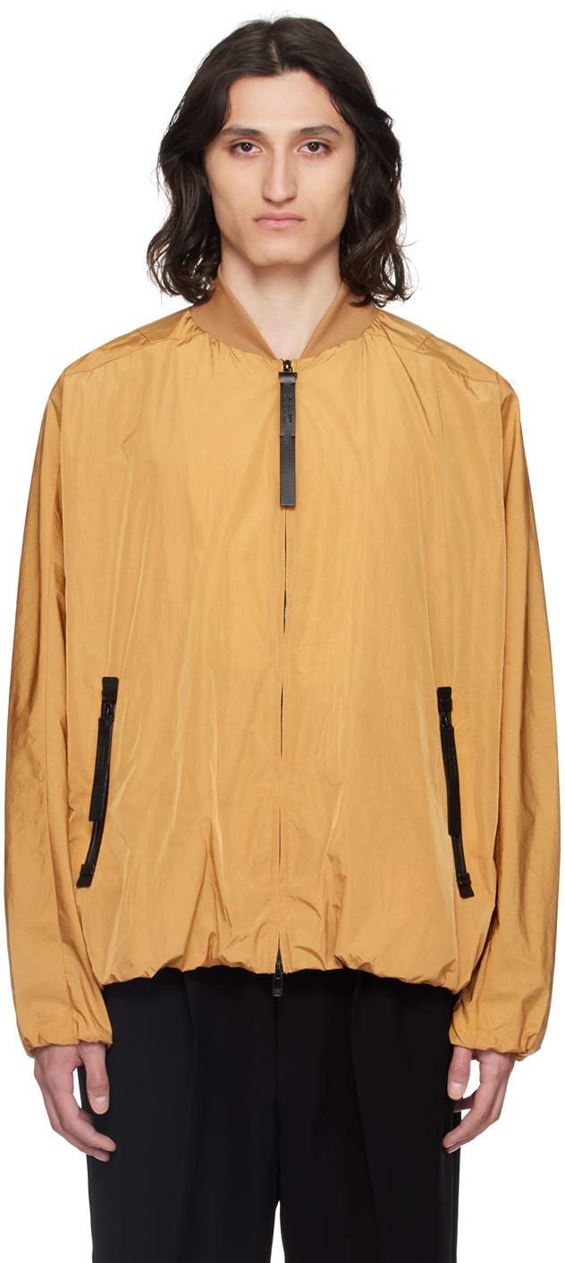 N.Hoolywood: Brown Raglan Bomber Jacket | SSENSE Canada