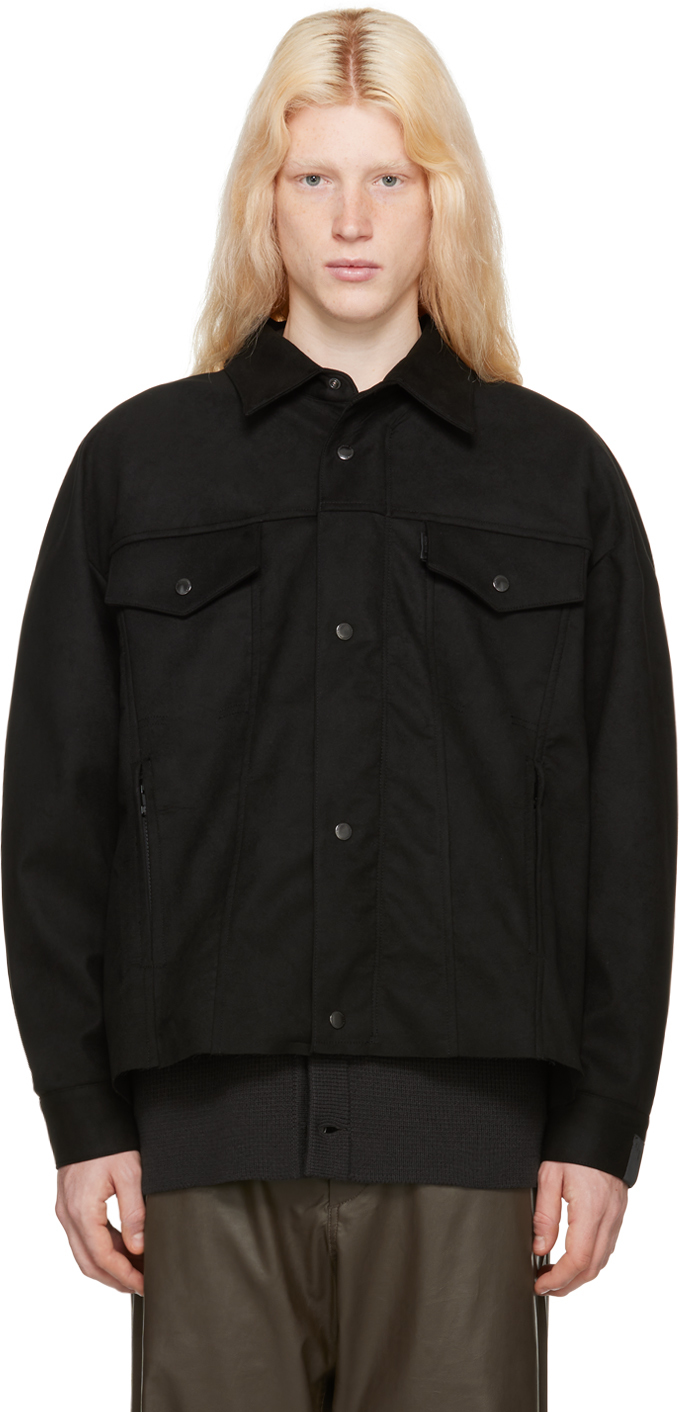 Black Yoke Sleeve Jacket