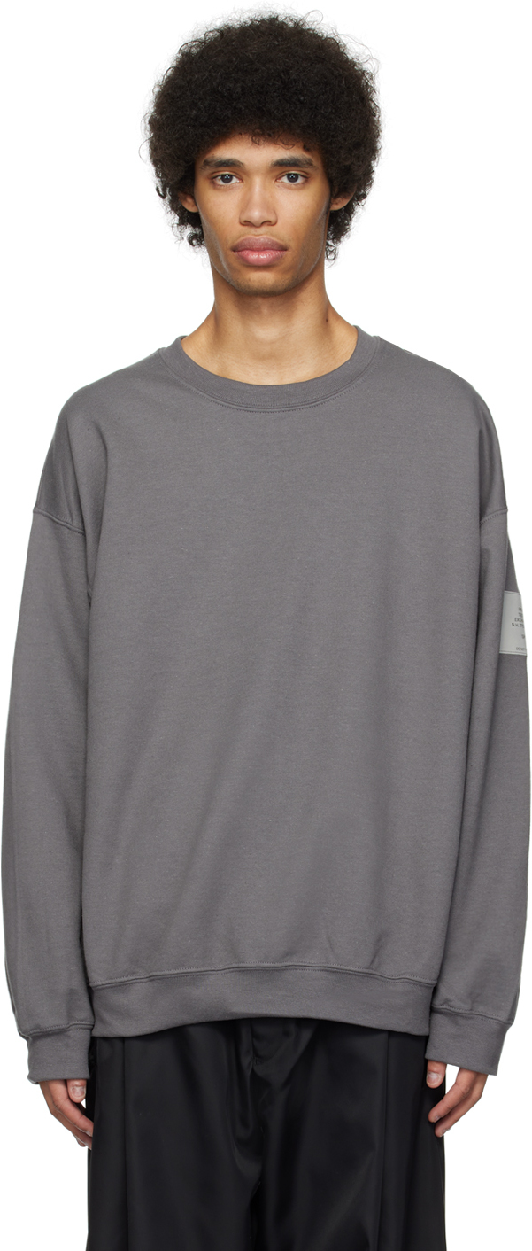 Shop N.hoolywood Gray Patch Sweatshirt In Charcoal