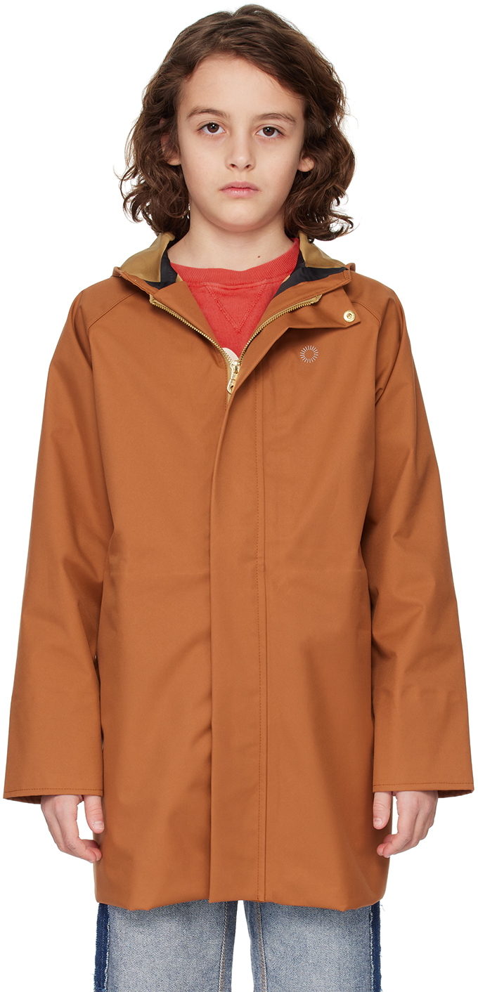 Shop Fairechild Kids Orange Mackintosh Rain Coat In Rust
