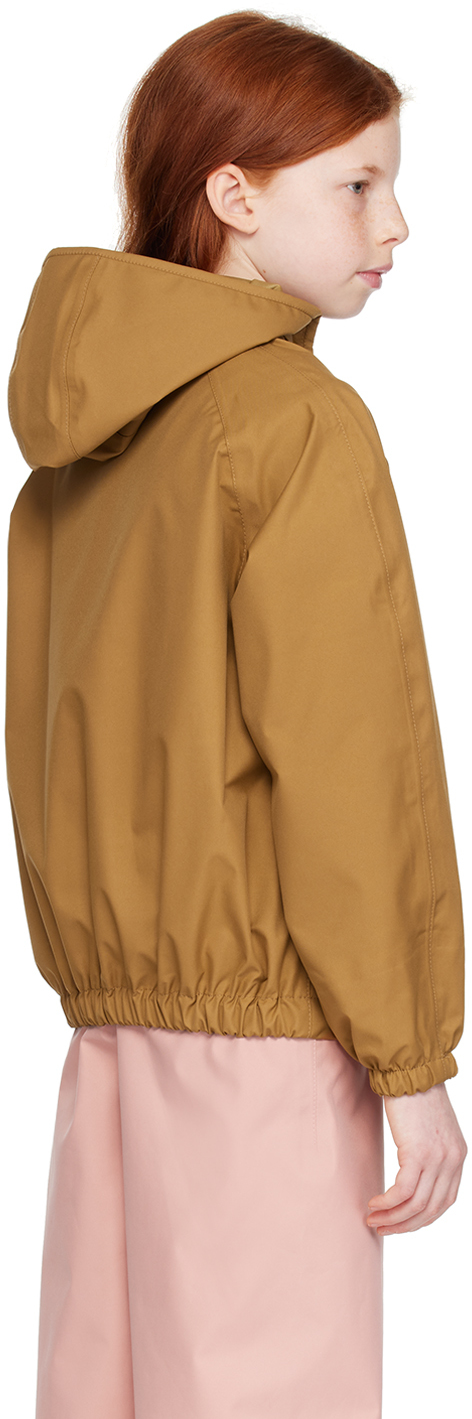 Shop Fairechild Kids Brown Aviator Rain Coat In Bark