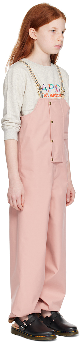 FAIRECHILD KIDS PINK DUNGAREE RAIN PANTS