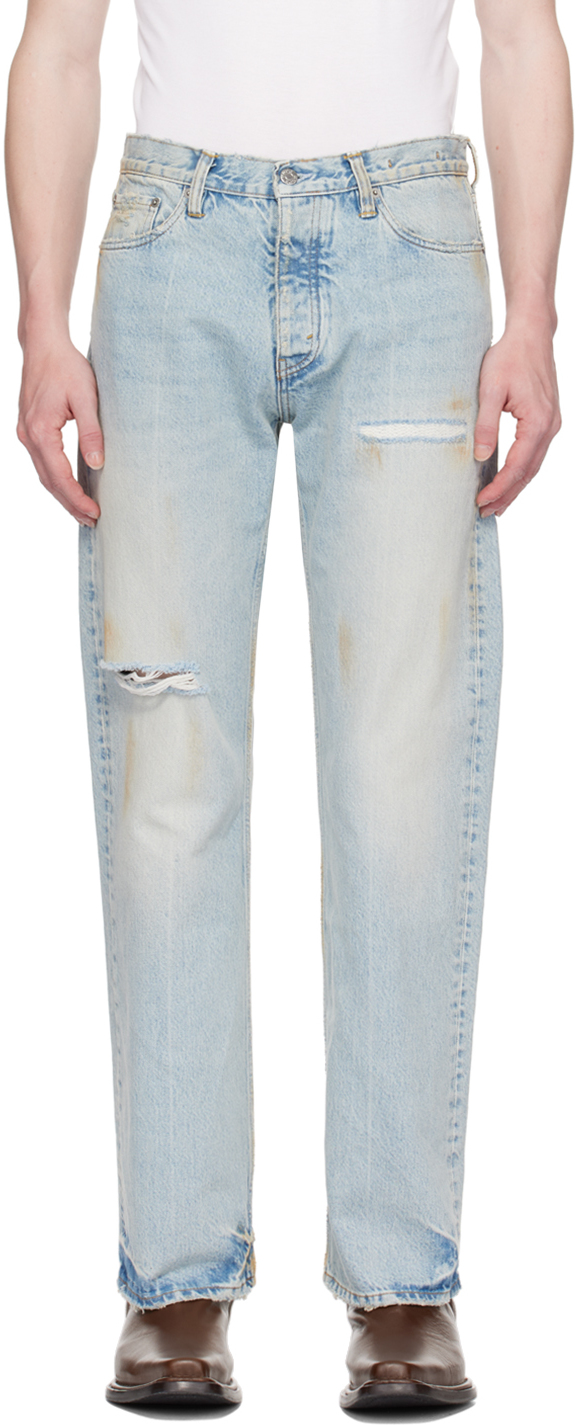 Shop Hope Blue Bootcut Jeans In Dirty Blue Vintage