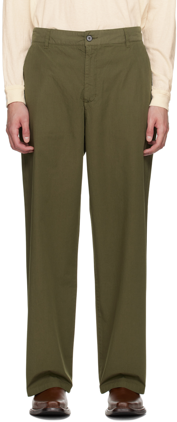 Hope Green Wind Trousers In Army Green