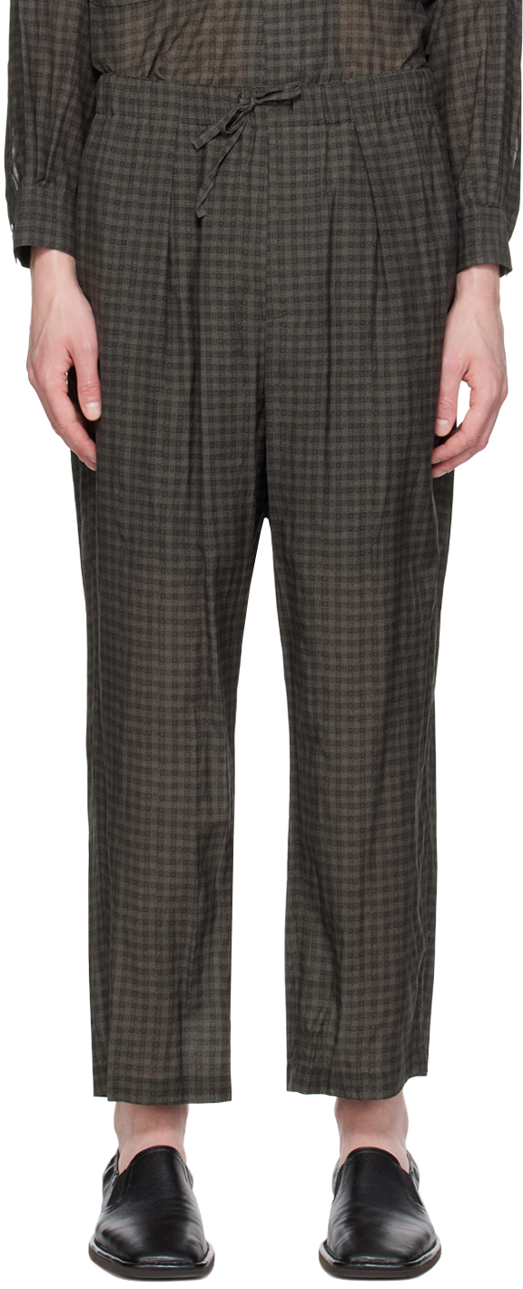 Gray Plaid Trousers