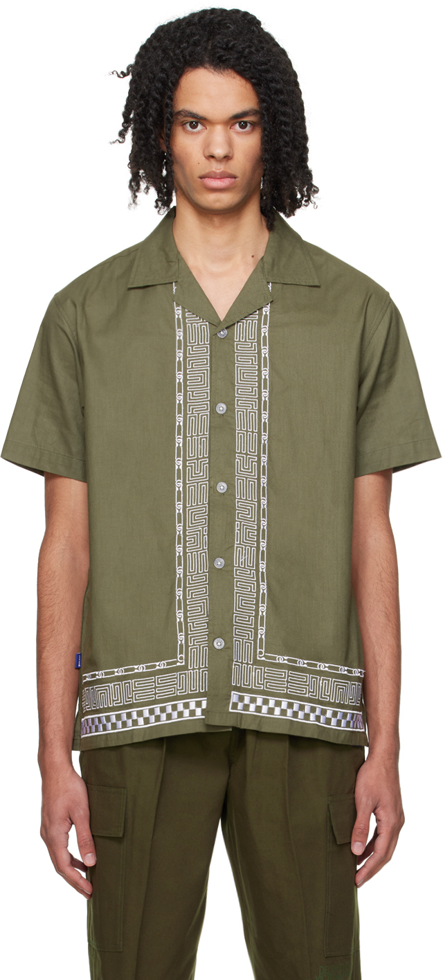 DEVÁ STATES Khaki Embroidered Shirt