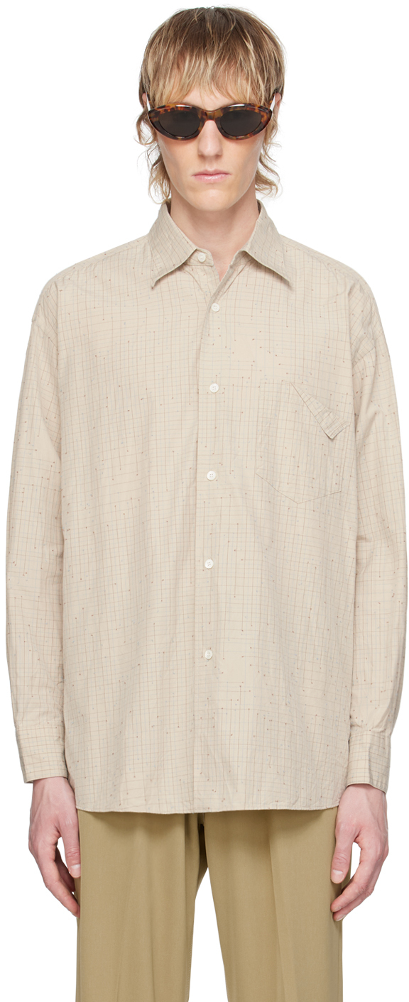 Yoke Beige Plaid Shirt