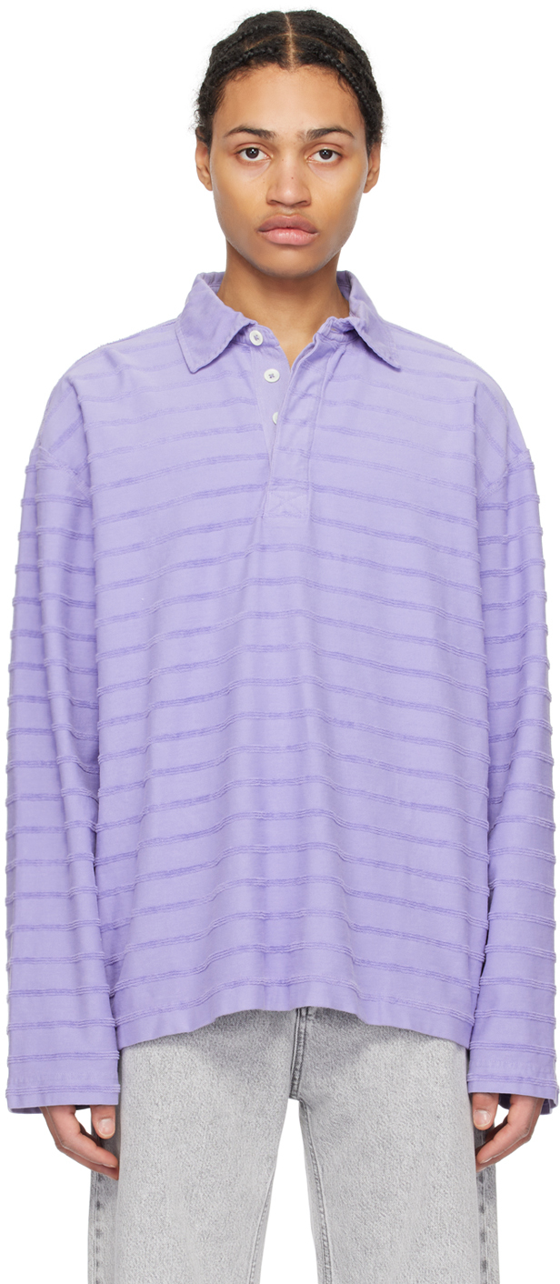 Shop Hope Blue Rugby Polo In Lavender Blue