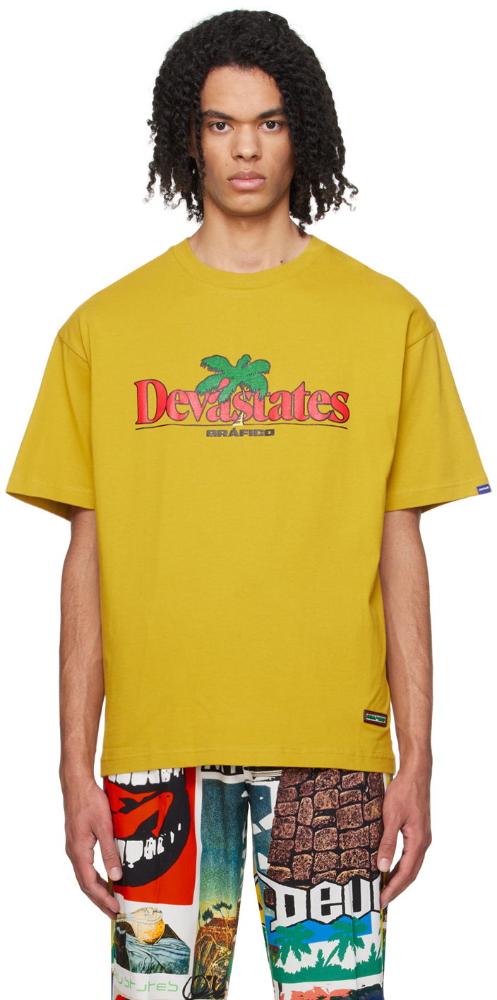 DEVÁ STATES Yellow Print T-Shirt