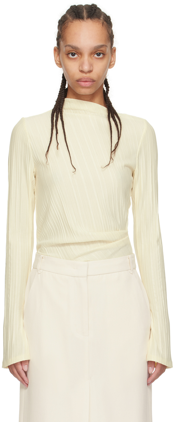 Shop Camilla And Marc Yellow Alto Long Sleeve T-shirt In Mcrm Cream