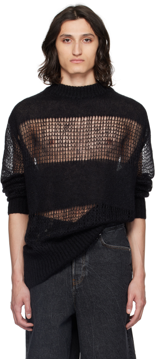 Black Semi-Sheer Sweater