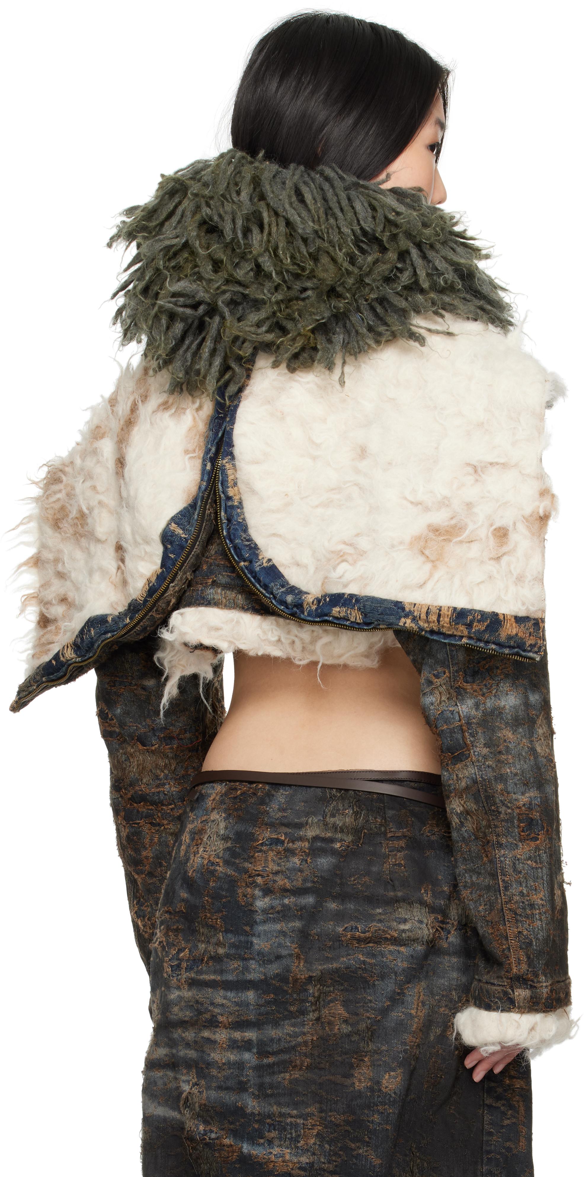 Diesel Khaki & Gray K-walt Snood Scarf In 98k