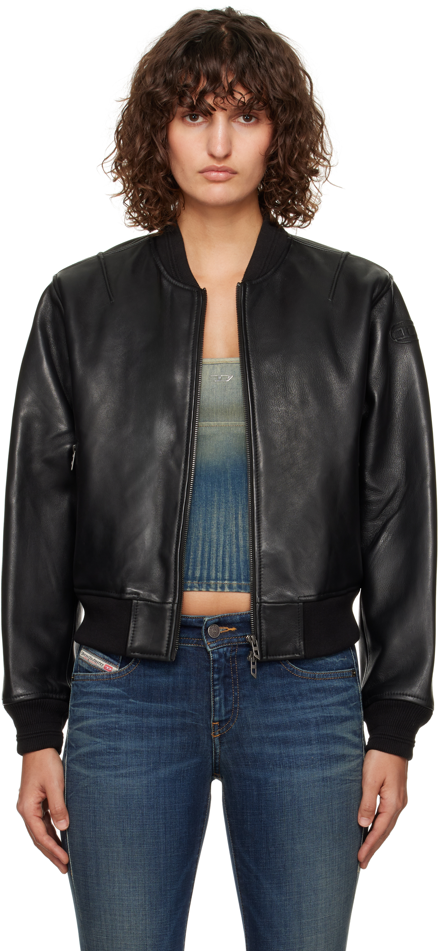 Black L-Ilan Leather Jacket