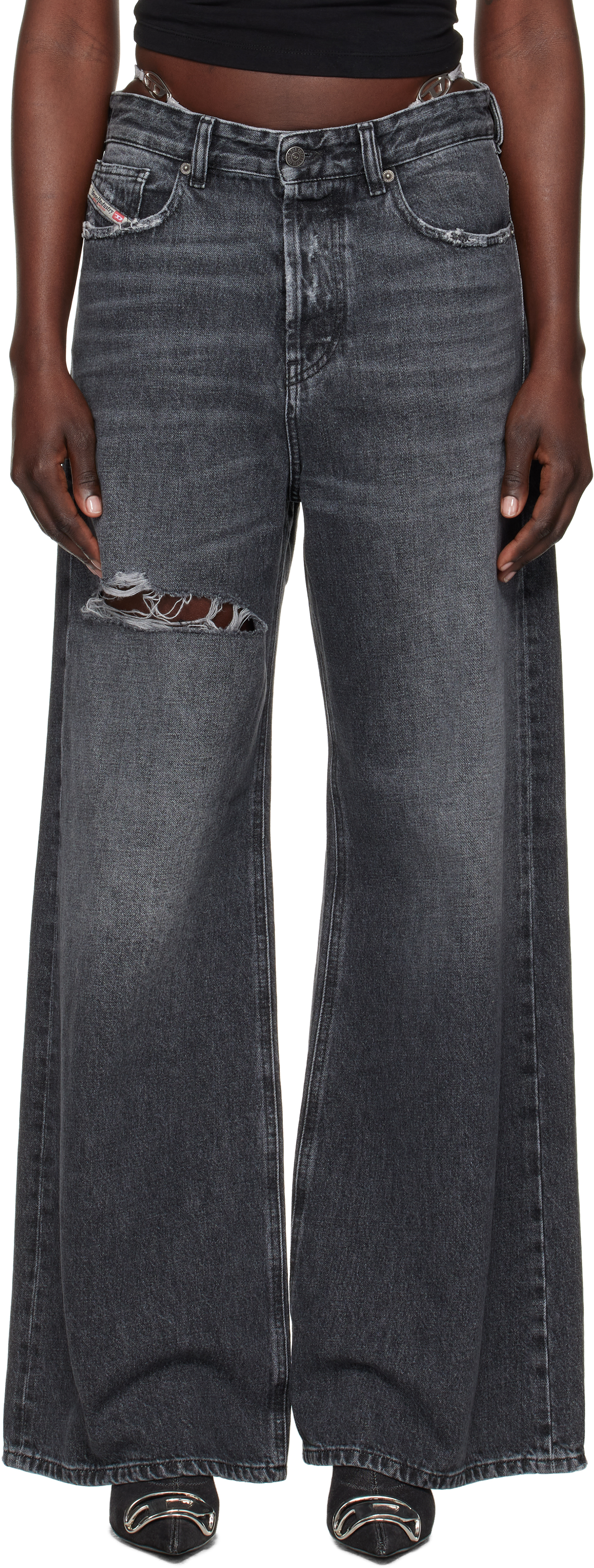 Gray Relaxed 1996 D-Sire 007x4 Jeans