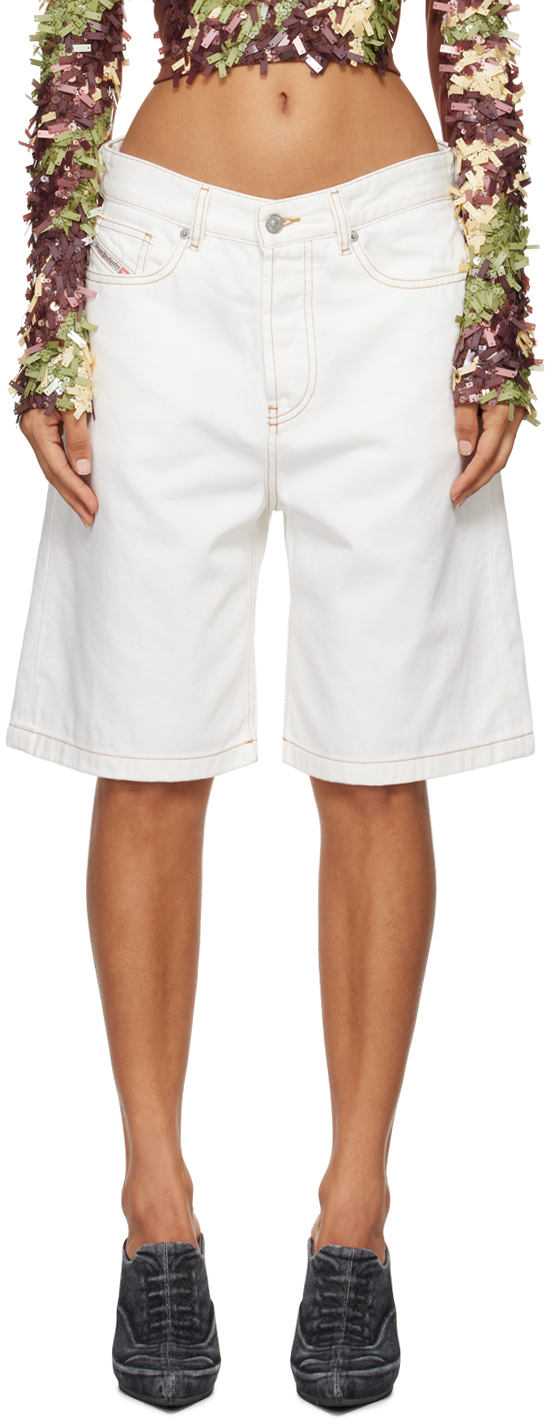 White De-Sire Denim Shorts