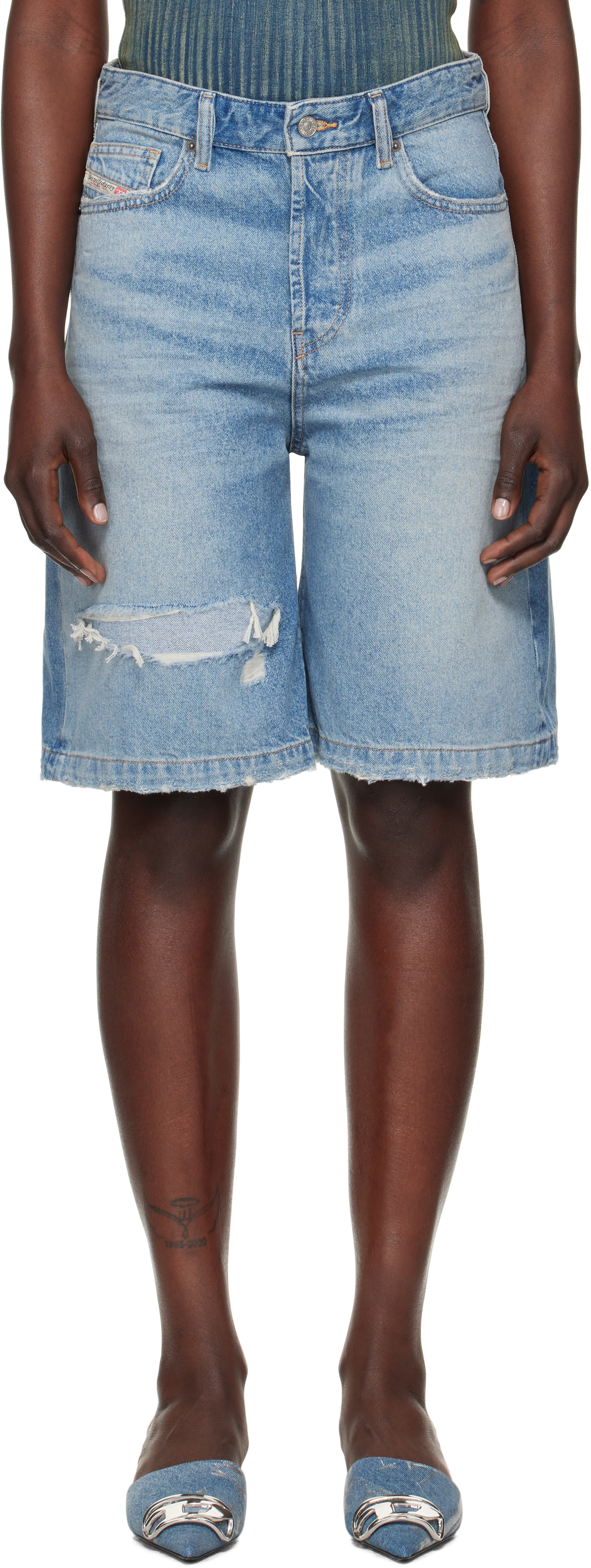 Blue De-Sire-Short Denim Shorts