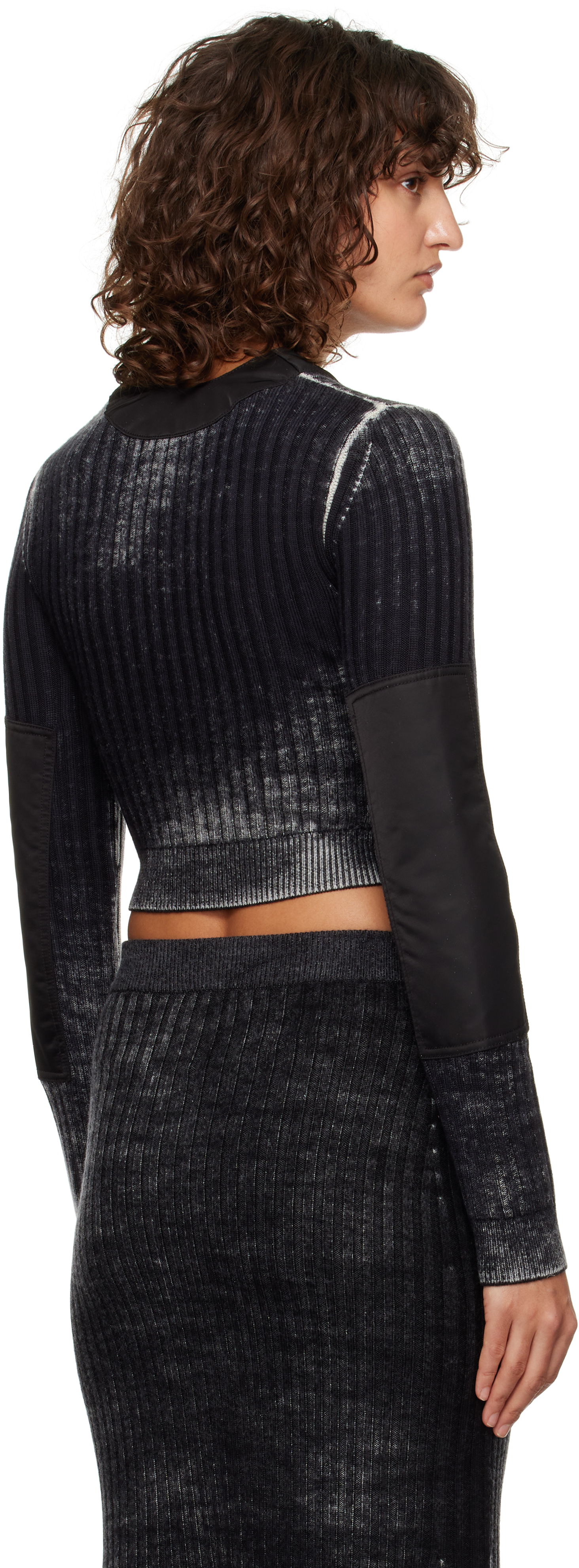 Diesel M-asera Cropped Cardigan In 9xx