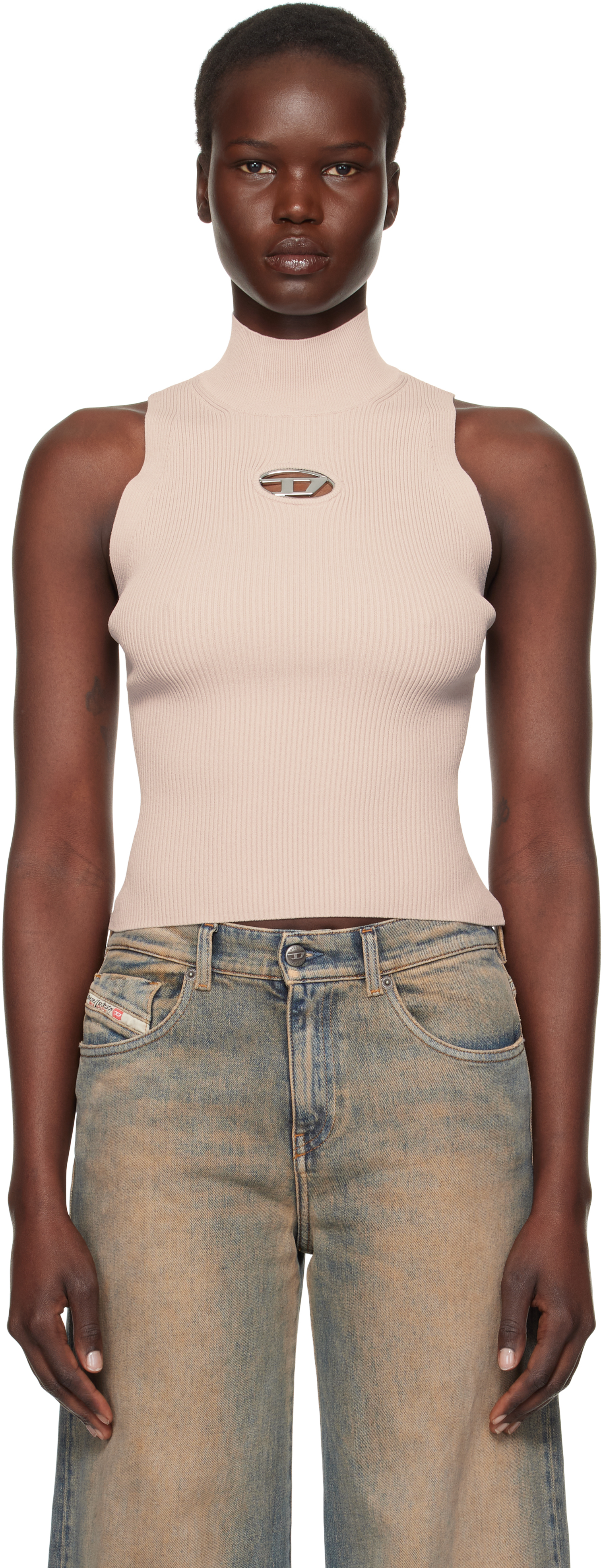 Beige M-Onervax Tank Top by Diesel on Sale