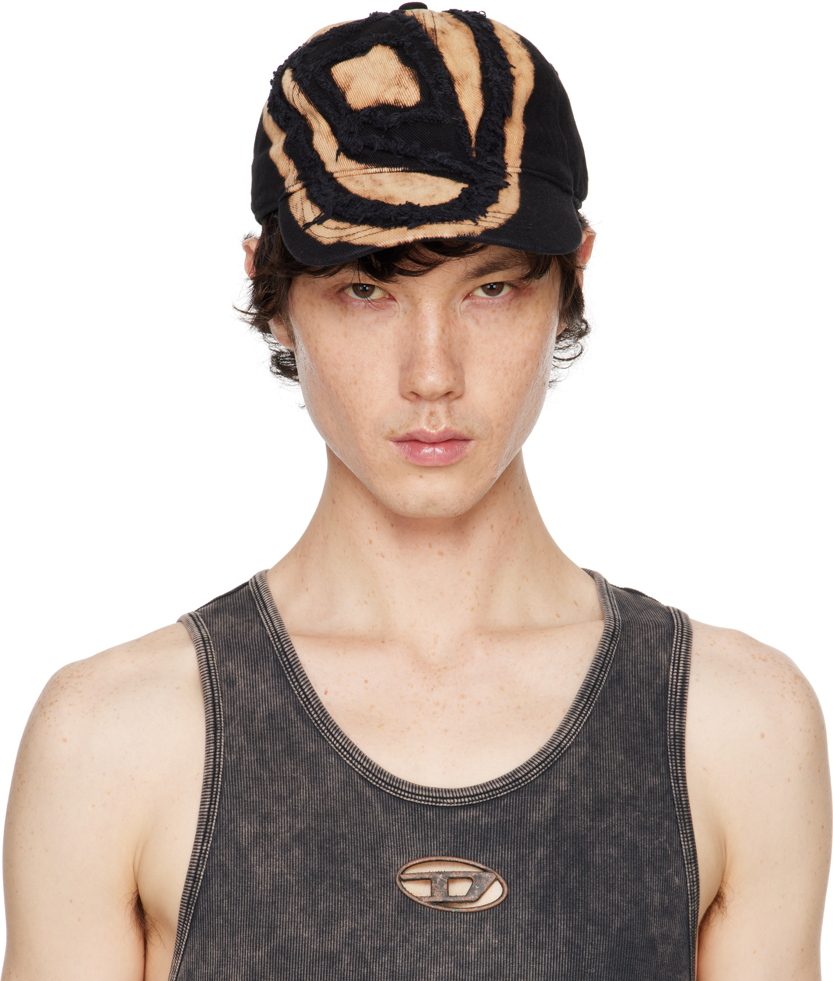 Shop Diesel Black & Tan C-jason Cap In 97w