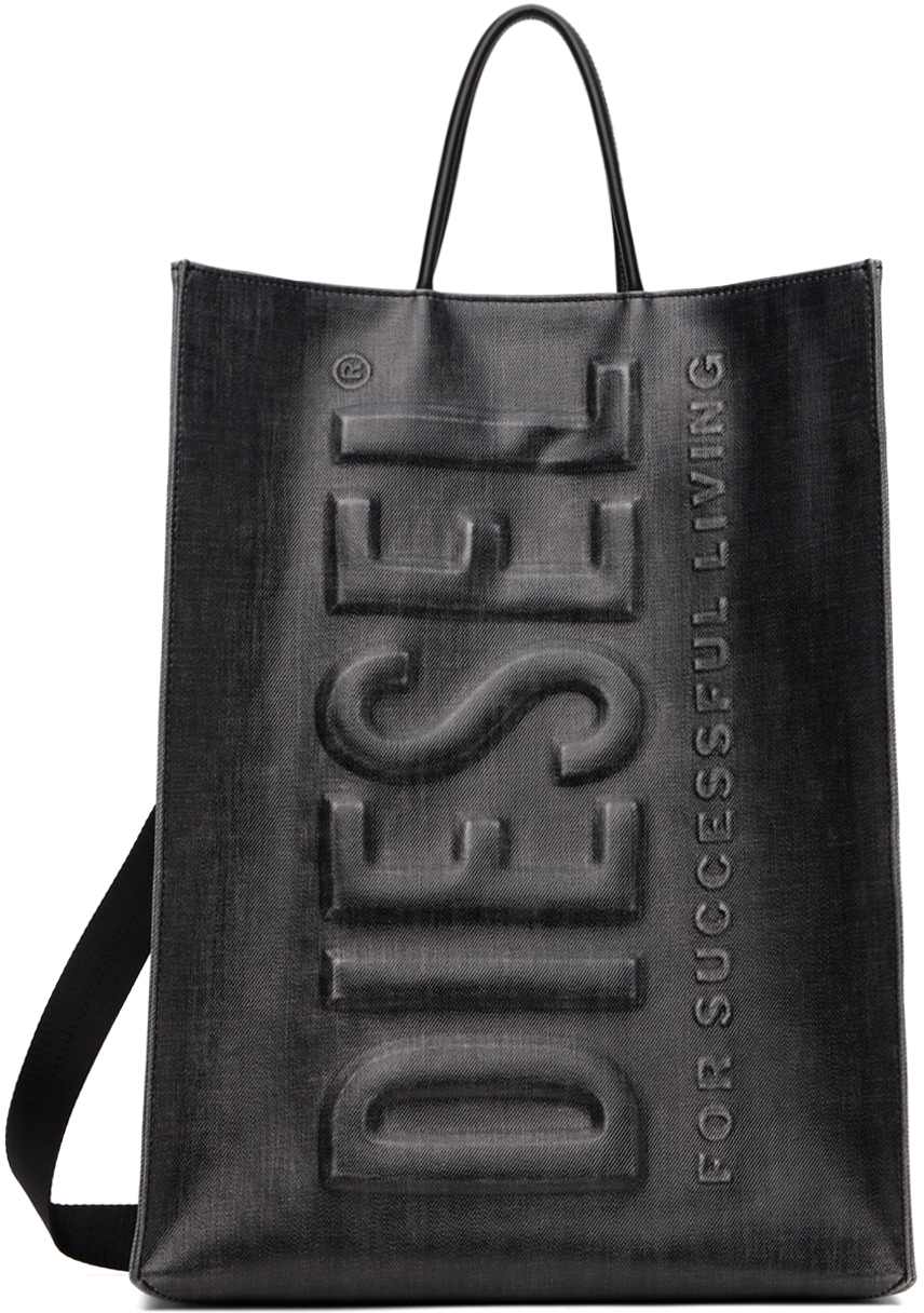 Diesel Black Dsl 3d Shopper L X Tote In T8013