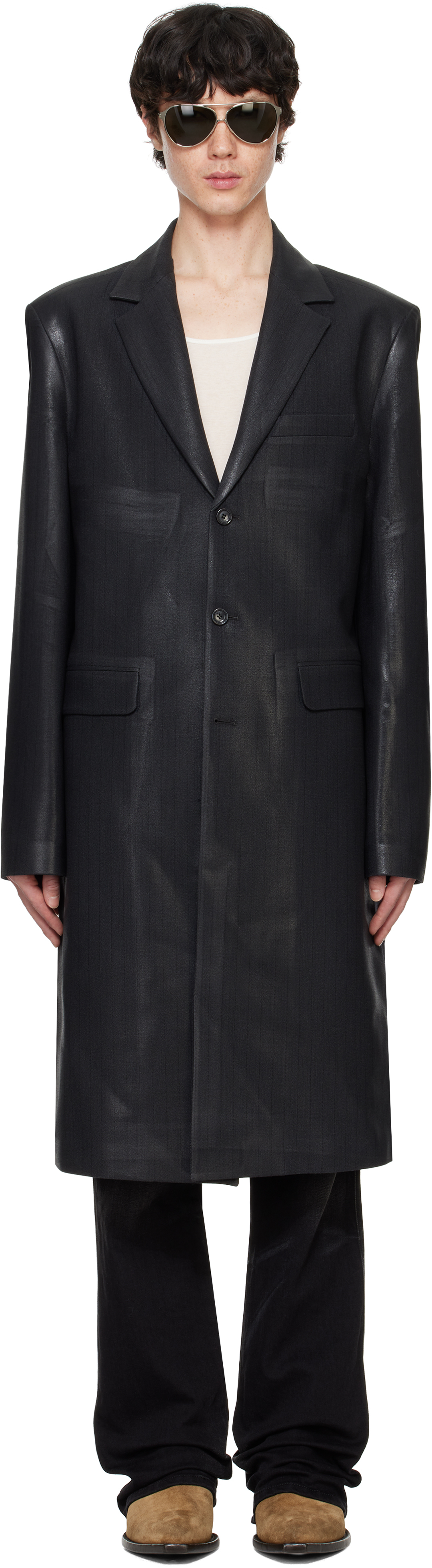 Black J-Denner Coat