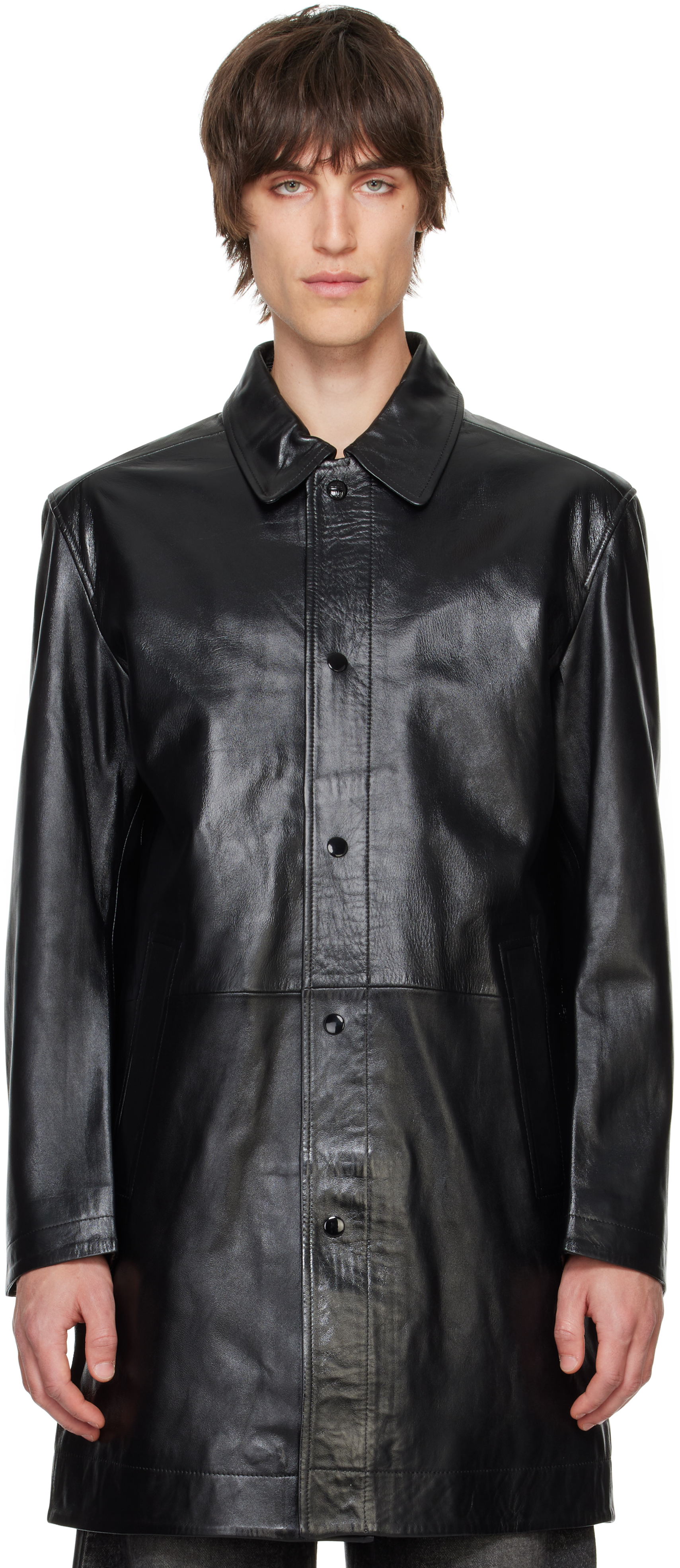 Black L-Cordier Leather Jacket